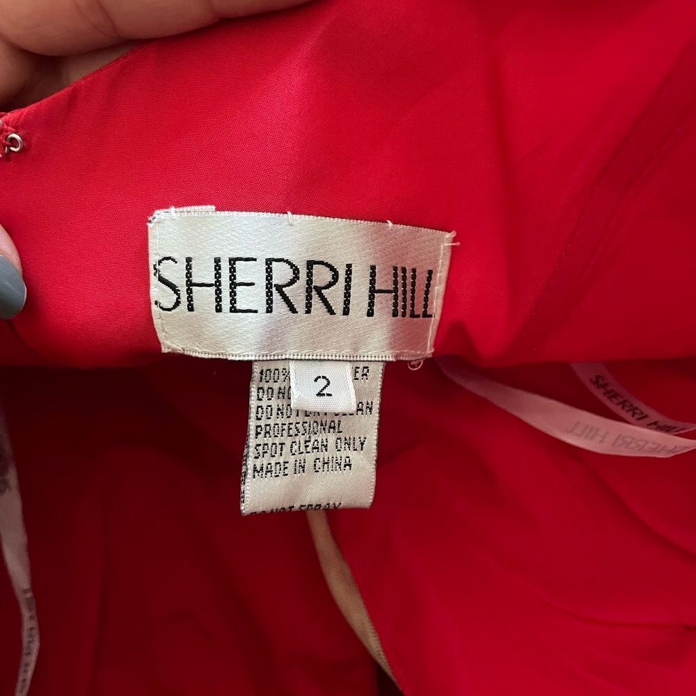 Sherri Hill Red Mini Cocktail Dress Women’s Sz 2 - Picture 7 of 12